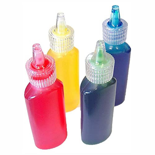 3 Ace Crafts Glass Paints Bottles 4 Colours Stain Glass Art Painting Set - Red, Blue, Green & Yellow Set of 4-20ml