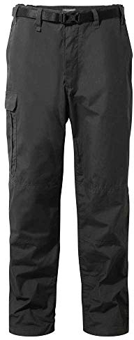 Craghoppers Men's Kiwi Classic Walking Trousers Relaxed Fit Hiking Pants Black Pepper 32