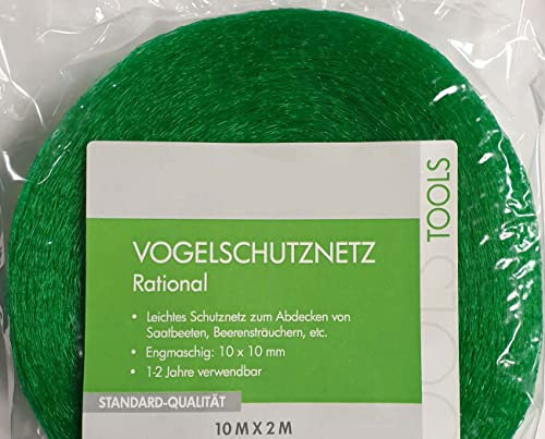 Vogelschutznetz engmaschig fein 2 x 10 m Pflanzenschutznetz Abdecknetz