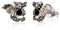 NKlaus Paar Ohrstecker Keltische Gothic Drache 925 Silber Ohrringe Onyx schwarz 3033