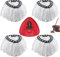 Lot de 4 Têtes de rechange pour Vileda serpillère rotative, Recharges pour serpillère en microfibre compatibles avec serpillère à rotation triangulaire, avec 1 base rotative pour le nettoyage du sol