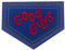 Good Guys Embroidered Iron/Sew on Patch Funny Punk Biker Emblem Gothic Armband Child's Play Badge for Shirts Applique Horror Costume Halloween Cosplay Souvenir (Blue)