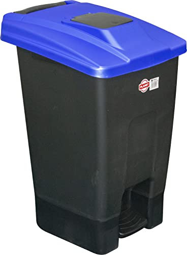 Wheelie Bin 100L For Recycling General Waste Storage Coloured (Blue)