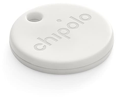 Chipolo ONE Point - Schlüsselfinder, Bluetooth Tracker für Schlüssel, Tasche - Funktioniert mit Mein Gerät Finden von Google-App (nur für Android) (Schmutzig Weiß)