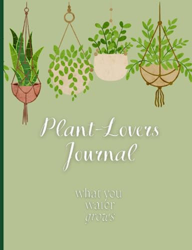 House Plant Lover Notebook & Diary with colouring in pot plants! Cute Notebook Aesthetic Minimalist Design Notebook Journal Lined Pages