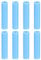 sourcing map 8pcs Silicone Straw Tips, Metal Straw Covers, Soft Reusable Straws Tips Fit for 6mm/0.24 OD Stainless Steel Straws, Sky Blue