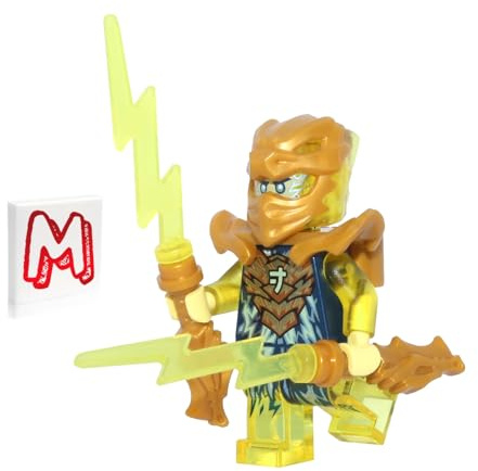 LEGO NINJAGO Kristallisierte Minifigur – Jay (goldener Drache) ohne Flügel und Goldflammenschwert 71768