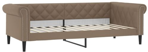 vidaXL Tagesbett, Gästebett 2-in-1, Sofabett Schlafsofa für Schlafzimmer Wohnzimmer, Bettsofa Sofa, Modernes Design, Cappuccino-Braun 80x200cm Kunstleder