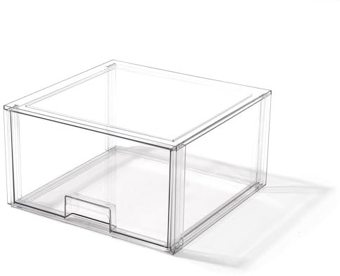 BINO | Stackable Storage Drawers, Tall X-Large - Clear | THE CRATE COLLECTION | Storage Bins With Drawers | Bathroom Organizers | Under Sink Organizer | Vanity Cabinet Home Organization