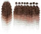 DÉBUT synthetic hair bundles with closure weave bundles with frontal swiss lace 9pcs Water Wave 50 cm 240g high temperature fiber(50 cm, T-FPINK(10))