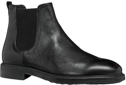 Geox U Tiberio A, Stivale alla Caviglia Uomo, Nero, 42 EU