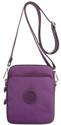 FAVORTALK Handy Umhängetasche Damen Handtasche Crossbody Bag Große Kapazität mit Mehreren Fächer,DJB02412