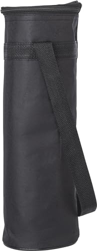 noTrash2003 Sac isotherme pour bouteille d'eau jusqu'à 1,5 l, fermeture éclair, bandoulière réglable, petit sac isotherme pour boissons, glacière pour l'extérieur, les voyages, noir