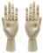Remingtape Holzkünstler-Zeichenpuppe, Bewegliche Schaufensterpuppe mit Flexiblen Holzfingern, 2 Stück (10 – Linke Hand, Rechte Hand), Einfach zu Bedienen