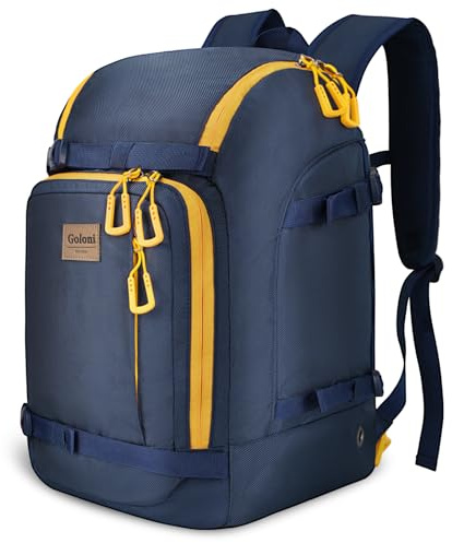 Goloni 50L Ski Backpack, Water‑Resistant Ski Boot Bag,Dark Blue