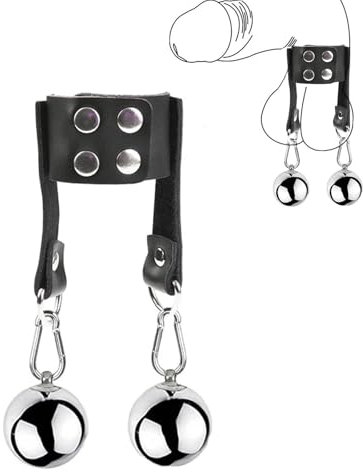 Pennisring Dehnbar Silikon Mit Metal Balls Hodenstrecker für Den Mann Hoden Folter Geräte Verstellbare Penisringe Mit Hodengewicht Hodenstrecker Eichelring Für Penisvergrößerung Hoden Auto（2x360g）