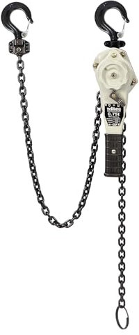 Wiltec Hebelzug 0,75 t x 1,5 m, kompaktes Hebezeug mit 360° Drehgriff, Kettenzug für enge Räume, Flaschenzug für Hebeaufgaben, flexibles Hebemittel