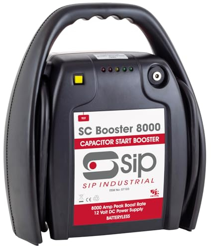 SIP SC 8000 Capacitor Start Booster, Battery Booster Jump Starter Power Pack 12V 8000A