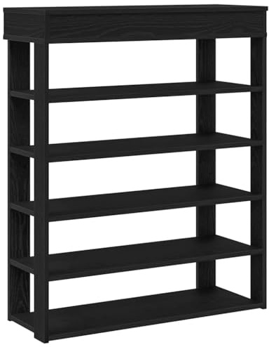 vidaXL Schuhregal Schwarz 80x30x98 cm Holzwerkstoff