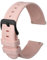 Anbeer Silikon Uhrenarmbänder für Herren Damen,21mm Ersatzarmband aus Gummi mit Schnellverschluss, Normale Länge,Hellrosa mit Schwarze Schnalle