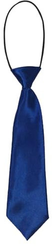 Diffaxy Krawatte Kinder 28 cm, Vorgebunden Elastische Jungenkrawatte aus Satin, Unifarben, Formelle Krawatte für Hochzeit, Kinderabschlussball, Feier (Königsblau)