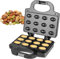 Electric Breakfast Maker Maker with Non-Stick Plates, Muffin Maker, Toastie Machine, Round Iron, Pancake Grill & Adjustable Temperature Control - 750W
