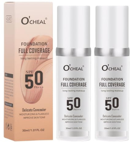 2 Stück Foundation Color Changing,SPF 50+ Farbwechselnde Foundation für Reife Haut 40 Ml Farbwechsel Grundierung,Changing FoundationLanganhaltende Feuchtigkeit Schafft Ein Natürliches Basis-Make-up