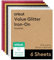 Cricut Value Glitter Iron-on - Sampler - 10 in x 12 in (6)