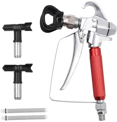 Cpolebev Airless Paint Sprayer with 2Pcs Paint Tip (315,517) and Nozzle Guard + 2Pcs Airless Filter for Pump Sprayer