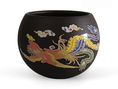 NIUKOMY Chinesische Yixing Zisha Farbwechselnde Teetassen, Phönix