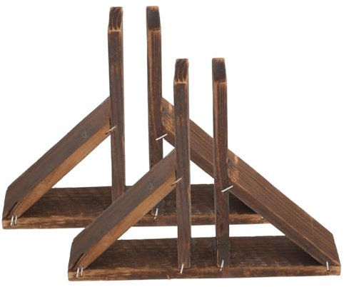 KONTONTY 2Piezas Soporte para Valla De Jardín De Madera Duradera Base para Patio y Césped De Unidades Accesorio Práctico para Decoración De Jardín
