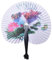 ASPIRE UK 4 X Assorted Mini Chinese Folding Fan | Small Handheld | Party Decoration for Wedding Birthday Festival | Lightweight | for Kids and Adults | Easy to Carry