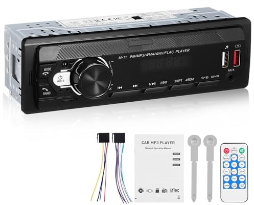 FUNOMOCYA Car Player Radio Receiver with Remote Control Vintage Truck Stereo Audio System Compatible with USB Card Fm for Cars and Trucks