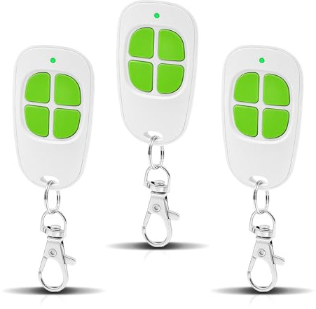 AAM0049 - Telecomando per cancello e garage, compatibile con SCS Sentinel - 433,92 MHz - 4 canali, codice segreto girevole e raggio lungo, colore: verde