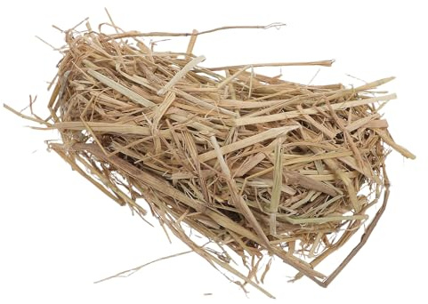 BAZEITFLOW Litière Naturelle en Paille Sèche 1 LB pour Chats et Lapins, Tapis de Paille Facile à Étaler, pour Abris Extérieurs et Couchage en Jardin