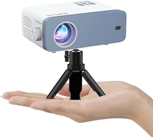 Mini Projector, VOPLLS 1080P Full HD 14000L Video Projector Portable Outdoor Home Theater Movie Projector, 50% Zoom, Compatible with HDMI, USB, Smartphone/Tablet/Laptop/PC/TV Box