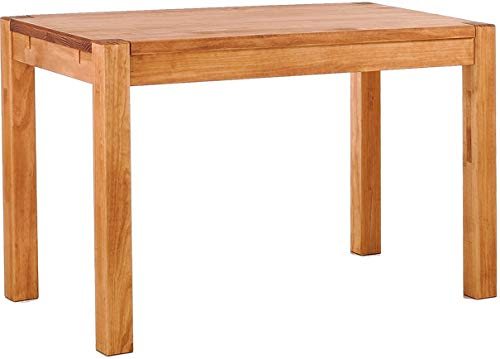 Esstisch Rio Kanto 100x73 cm Honig Pinie Massivholz Größe und Farbe wählbar Esszimmertisch Küchentisch Holztisch Echtholz vorgerichtet für Ansteckplatten Tisch ausziehbar Brasilmöbel