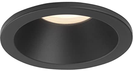 Astro Minima Round Fixed IP65 Bathroom Downlight - IP65 Rated - (Matt Black), GU10 Lamp, Designed in Britain - 1249017 - 3 Years Guarantee