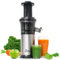 Shine Kitchen Co. Vertical Slow Juicer, SJV-107-A Cold Press, Masticating Juice Extractor, Silver and Black