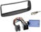 1 DIN Radio Einbauset mit Lenkradfernbedienung für Peugeot 206 CC 2002-2007 schwarz