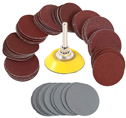 Dischi Abrasivi 100 pezzi Dischi di Carta per Levigatrice 50mm Carta Vetrata Grana da 80/100 /180/240/ 600/800/1000/1500/2000/2500/3000