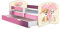 Kinderbett Jugendbett mit einer Schublade und Matratze Rausfallschutz Rosa 70 x 140 80 x 160 80 x 180 ACMA II (12 Welpen, 80 x 180 cm mit Bettkasten)