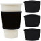 TahoeBay Kaffeebecher-Hüllen – 30,5 cm, 40,6 cm und 570 ml, Starbucks kompatibel, wiederverwendbarer Neopren-Isolator (Schwarz, 4)