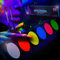 Blue Squid Neon Glow Body Paint Palette Pro – 6 x 10 g Neon Colour Palette Professionale UV Blacklight Body Painting & Face Painting, Forniture Sfx Trucco, Sicuro per pelli sensibili