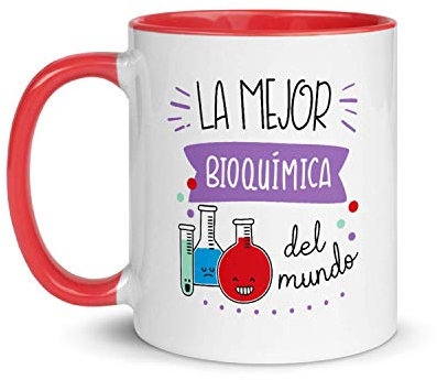 Kembilove Taza de Desayuno Personalizada La Mejor Bioquímica del Mundo – Tazas Originales para Regalar – Regalos Personalizados – Regalos Originales para Hombre – Tazas Originales