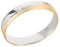 Ardeo Aurum Herrenring Trauring aus 375 Gold Bicolor Gelbgold Weißgold 4 mm Breite massiv matt Ehering Modell 109-237 Größe 59
