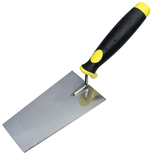 AERZETIX - C46000 - Kelle Italienisches quadratisches Ende 160mm - Mauerwerkzeug/Gipser/Fliesenleger - Ergonomischer Griff aus bi-Material - Arbeiten/Gips/Fliesen/Mörtel/Zement - Stahl
