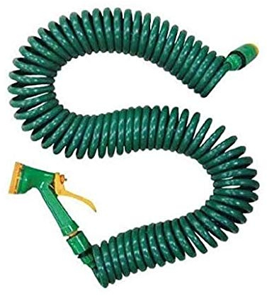Garden Mile 15m Coil Hosepipe for Garden Lightweight & Durable Anti Kinking