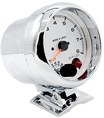 ANCLLO Instrument panel 3.75 Inch Tachometer 0~8×1000rpm Car Modification Instrument For engines, ships, modified cars Auto panel
