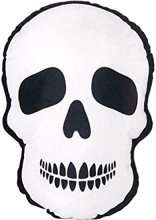 Something Different HA_38731 Kissen in Totenkopfform, 165 g, Weiß